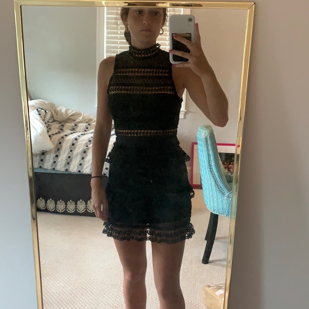 Black tiered dress